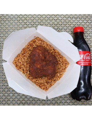 Jolly Jollof Rice With Drink